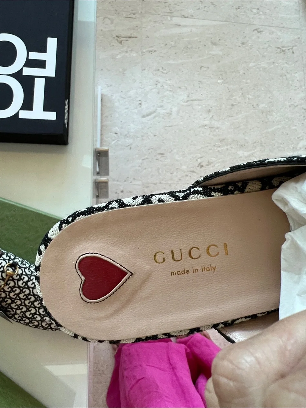 $990 BRAND NEW IN BOX authentic Gucci GG Canvas Princetown Mules Size 8.5 / 38.5 - Picture 13 of 17